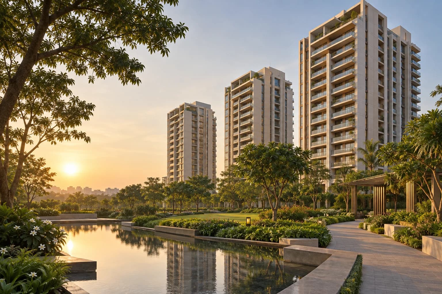 Hero Homes Leafsong Retreat towers in Sector MU, Greater Noida — representational visual